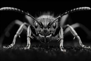 A Close-Up Portrait of a Black Ant photo