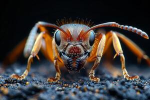 Macro Portrait of an Ant with Intricate Details photo