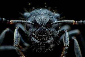 Close-up Portrait of a Black Ant photo