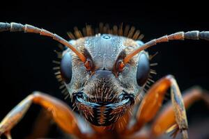 Macro Photography of an Ant's Head photo