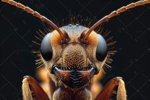 Close-up Portrait of an Ant's Face photo