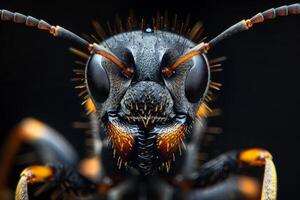 Close-up Portrait of a Wasp with Striking Eyes photo