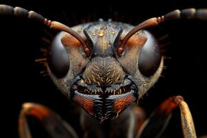 Close-up Portrait of an Ant's Head photo