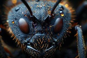 Macro Photography of an Ant's Face photo