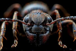Close-up Portrait of a Black Ant photo