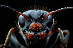 Close-up Portrait of a Black Ant photo