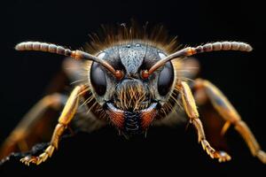 Close-Up Portrait of a Black Ant photo