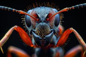 Macro Photography of an Ant's Face photo