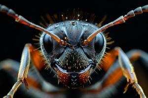 Close-Up Portrait of an Ant's Head photo