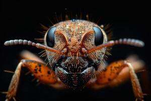Close-Up Portrait of a Brown Ant photo