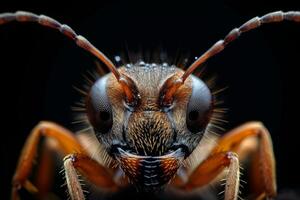 Close-Up Portrait of a Brown Ant photo