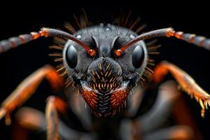 Close-up Portrait of a Black Ant photo