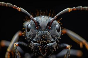 Macro Photography of an Ant's Face photo