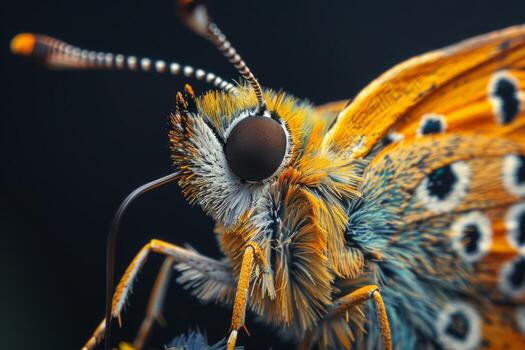 de cerca de un de mariposa cara foto