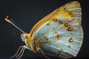Close-Up of a Butterfly with Striking Wing Patterns photo