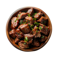 Cooked Brief in a Bowl with Spices on Transparent Background png