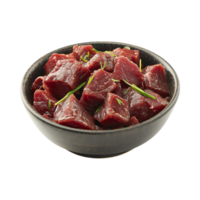 Cooked Brief in a Bowl with Spices on Transparent Background png