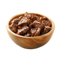 Cooked Brief in a Bowl with Spices on Transparent Background png