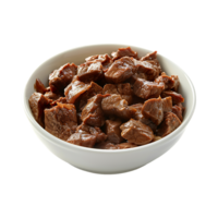Cooked Brief in a Bowl with Spices on Transparent Background png