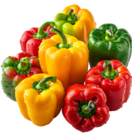 A picture of peppers and peppers on isolated transparent background png