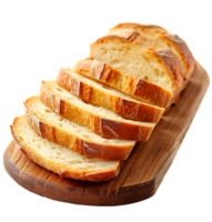 Sliced bread displayed on isolated transparent background png