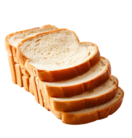 Sliced bread displayed on isolated transparent background png