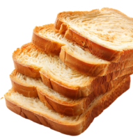 Sliced bread displayed on isolated transparent background png