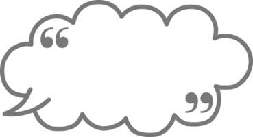 Black and white color speech bubble balloon with quotation marks, icon sticker memo keyword planner text box banner png