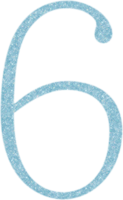 Cute glitter numbers png