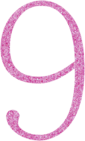 Cute glitter numbers png