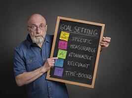 SMART goals - Specific, Measurable, Attainable, Relevant, Time-bound photo