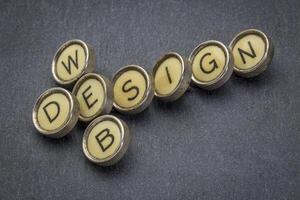 web design in typewriter keys photo
