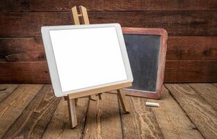 mockup of digital tablet with a blank isolated screen photo
