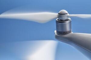blurred rotating drone propellers photo