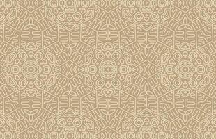 Abstract geometric mandala pattern with linear shapes, zigzag lines, lace pattern vector