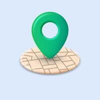 Symbol of GPS and navigation, social networks, mobile applications over a round paper map. vector
