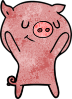 happy cartoon pig png