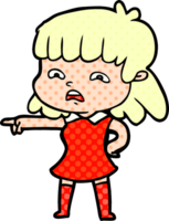 cartoon worried woman png