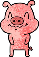 nervous cartoon pig png
