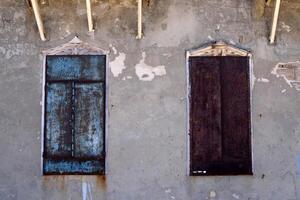 A small window as an architectural detail of housing construction in Israel. photo