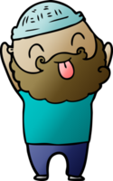 man with beard sticking out tongue png