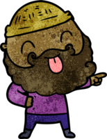 man with beard sticking out tongue png