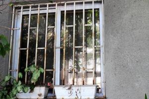 A small window as an architectural detail of housing construction in Israel. photo