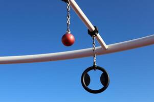 Device for playing sports in a city park on the Mediterranean coast photo