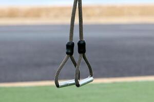 Device for playing sports in a city park on the Mediterranean coast photo