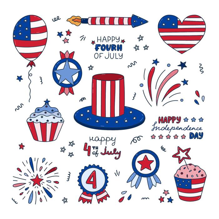 4th Of July Clipart Vector Art, Icons, and Graphics for Free Download