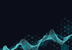 Abstract hexagonal molecular structures in technology background and science style. Medical design vector
