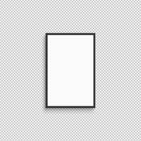 Frame mock up isolated on transparent background. 3d rendering. photo