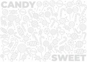 Candy pattern design vector