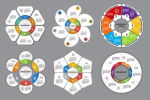 Infographic template diagrame. Business concept 6 step for presentation vector